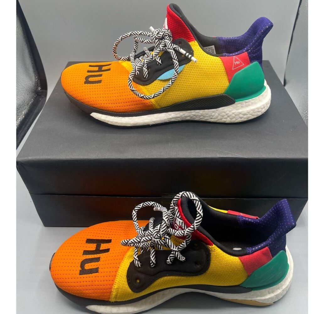 ADIDAS ATHLETIC SHOES Solar Hu Glide ST WOMEN Size 7.5 US PRIMARY COLORS ORANGE - Picture 3 of 15